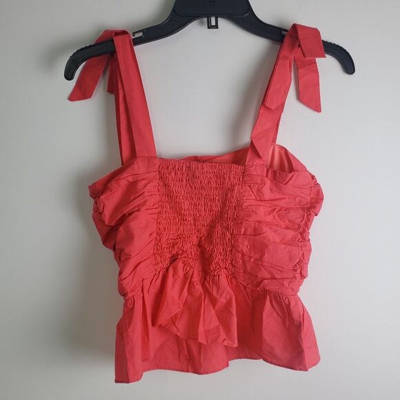 Milk & Honey Hot Pink Pleated Top Size Small - Picture 6 of 6